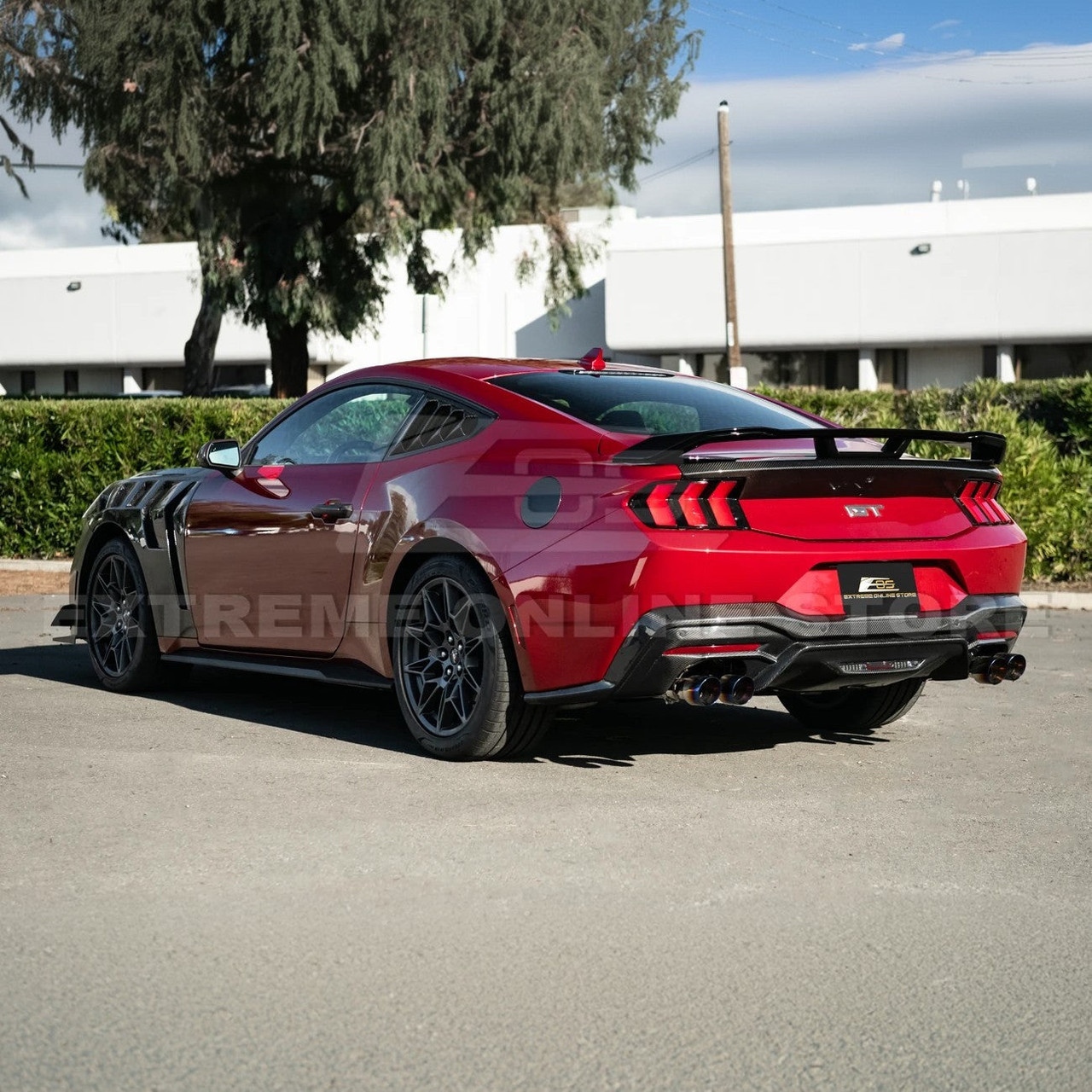 EOS Dark Horse Style Rear Spoiler - Gloss Black - 2024+ Ford Mustang (SPOILER-1381-V2-ABS)