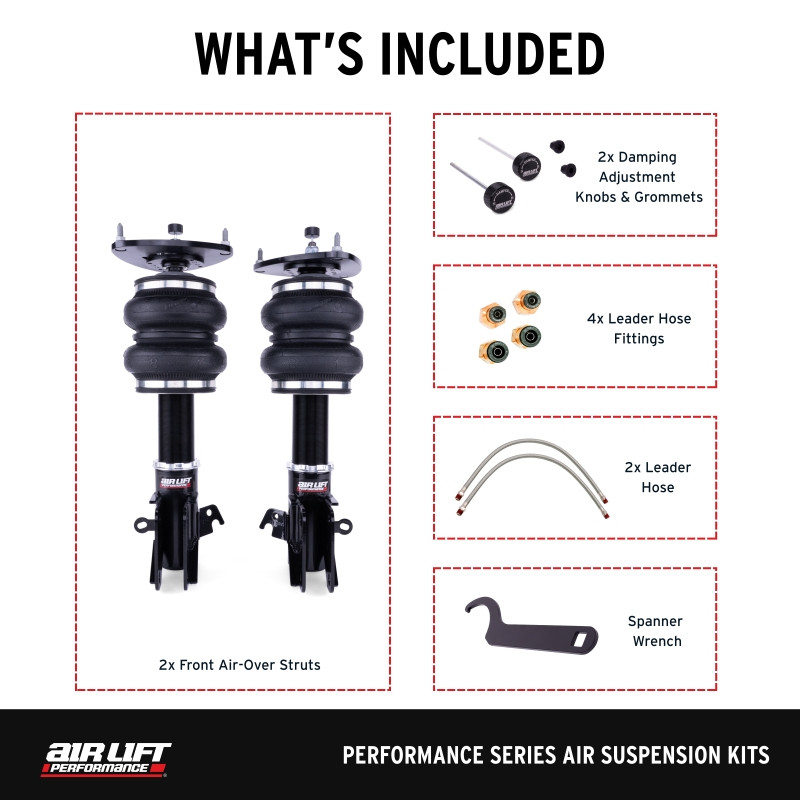 Air Lift Performance 15-21 Subaru WRX (VA) / 15-21 Subaru WRX STI (VA) Front Air Suspension Kit - 76001 Photo - out of package
