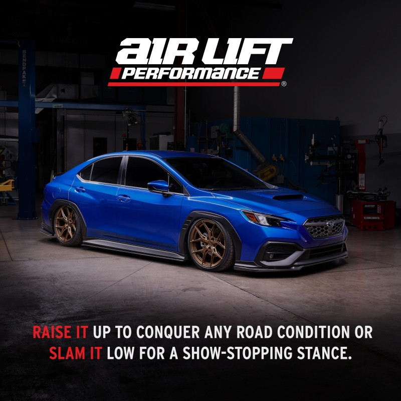 Air Lift Performance 15-21 Subaru WRX (VA) / 15-21 Subaru WRX STI (VA) Front Air Suspension Kit - 76001 Features and Benefits