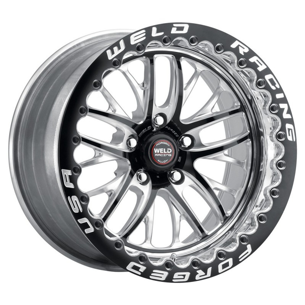 Weld Wheels S82 Black Beadlock 15x10 Rear Wheel - 09-19 CTS-V / 10-24 Camaro / 05-19 Corvette w. 15" Conversion