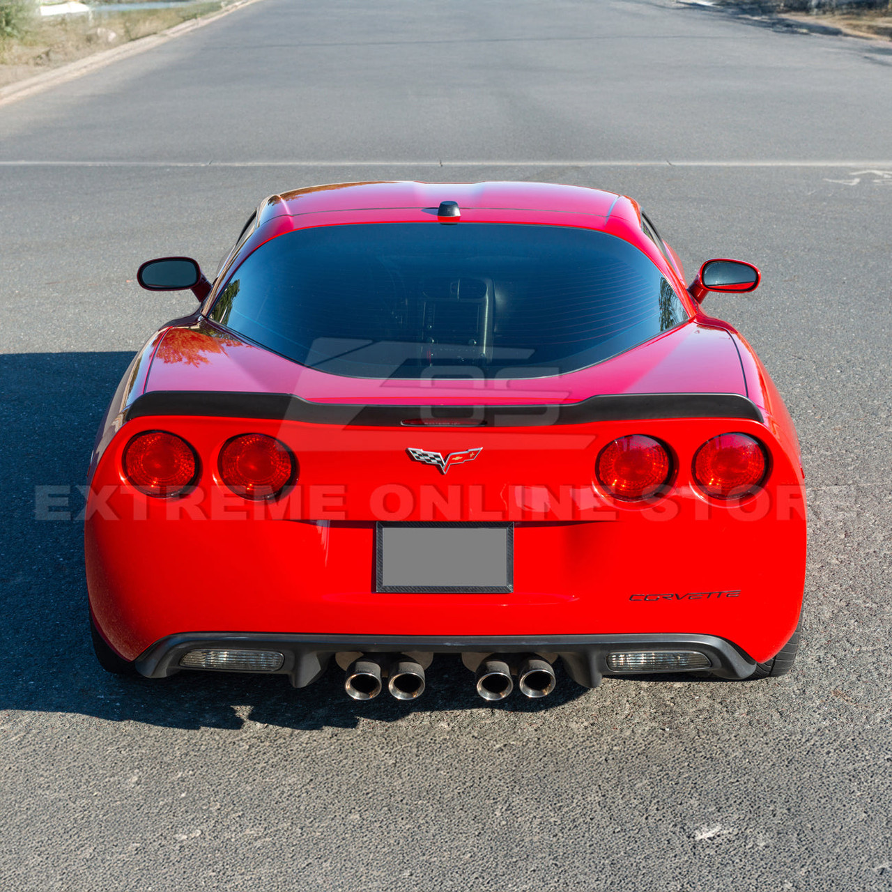 EOS ZR1 Extended Rear Spoiler Matte Black - C6 Corvette Base / GS / Z06 / ZR1 (SPOILER-218-ABS)