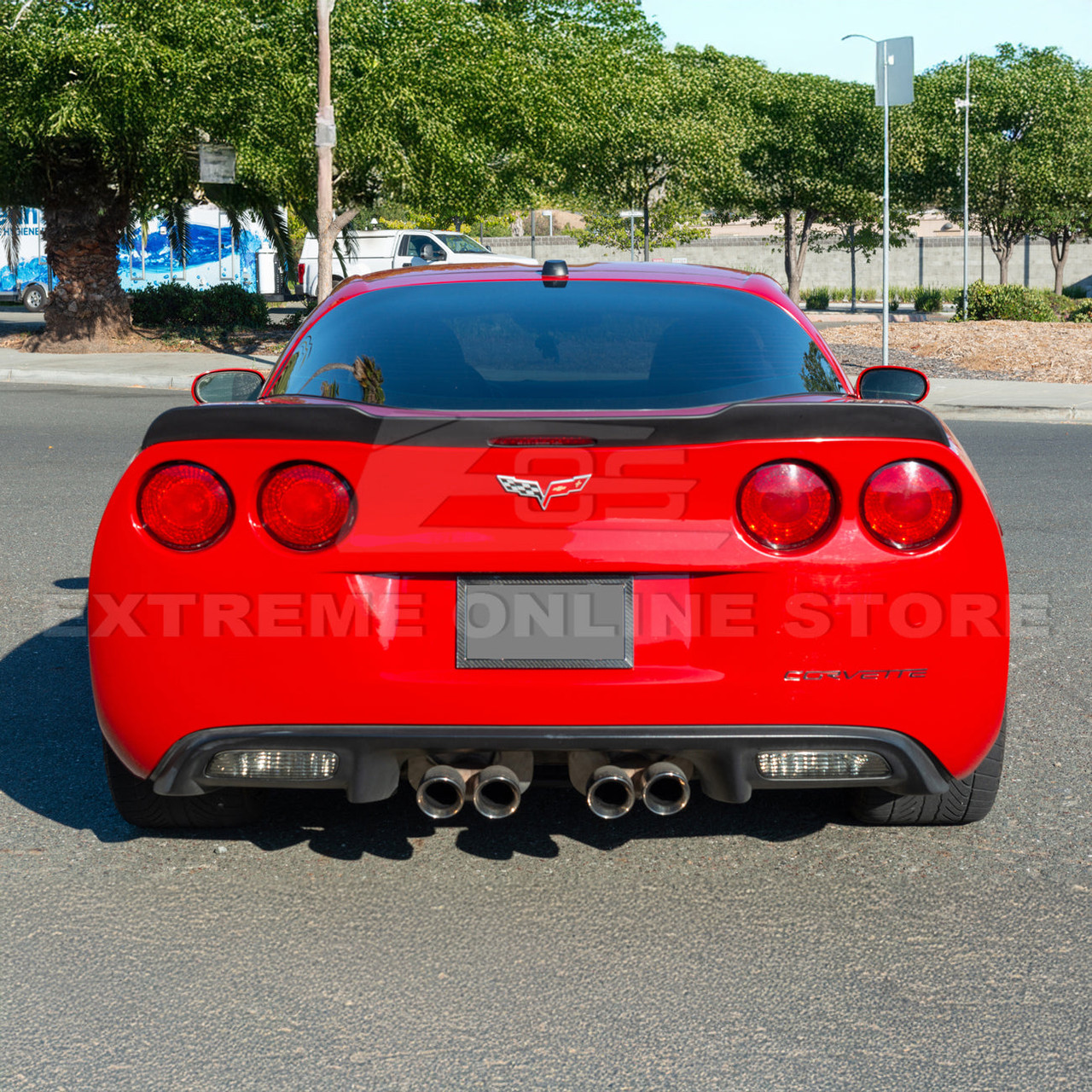 EOS ZR1 Extended Rear Spoiler Matte Black - C6 Corvette Base / GS / Z06 / ZR1 (SPOILER-218-ABS)