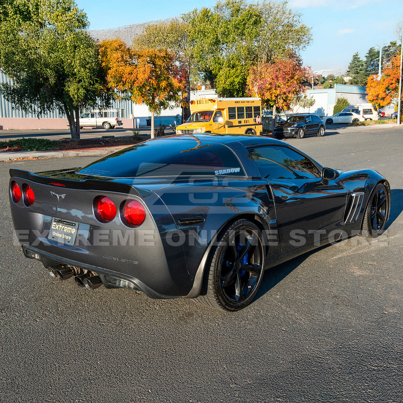 EOS ZR1 Extended Rear Spoiler Gloss Black - C6 Corvette Base / GS / Z06 / ZR1 (SPOILER-218-V2-ABS)