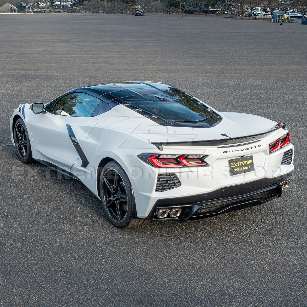 EOS Rear Spoiler Low Profile - Gloss Black - C8 Corvette (SPOILER-567-ABS)