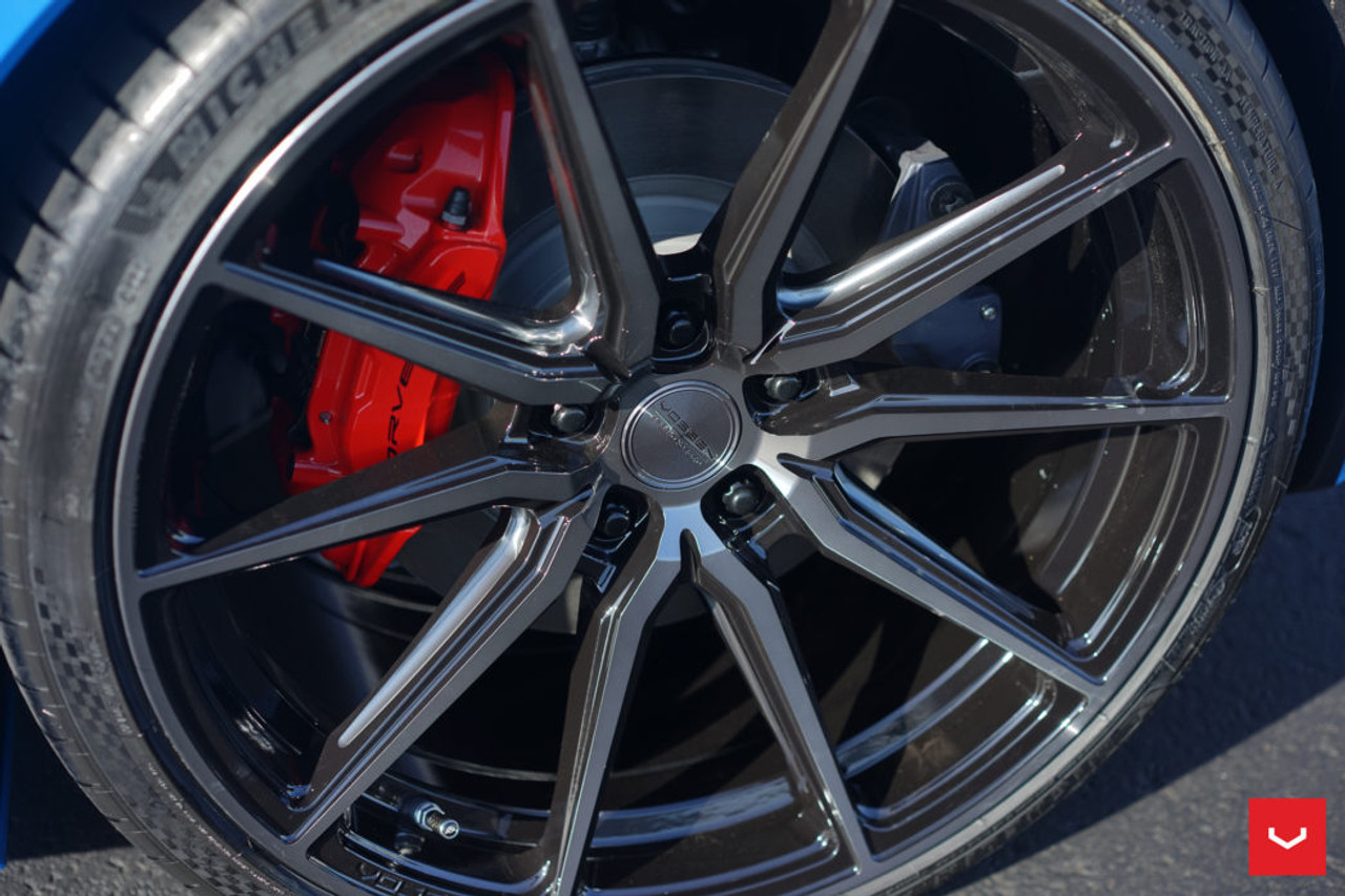 Vossen HF-3 20x9 / 21x12 Double Tinted Gloss Black - C8 Covette