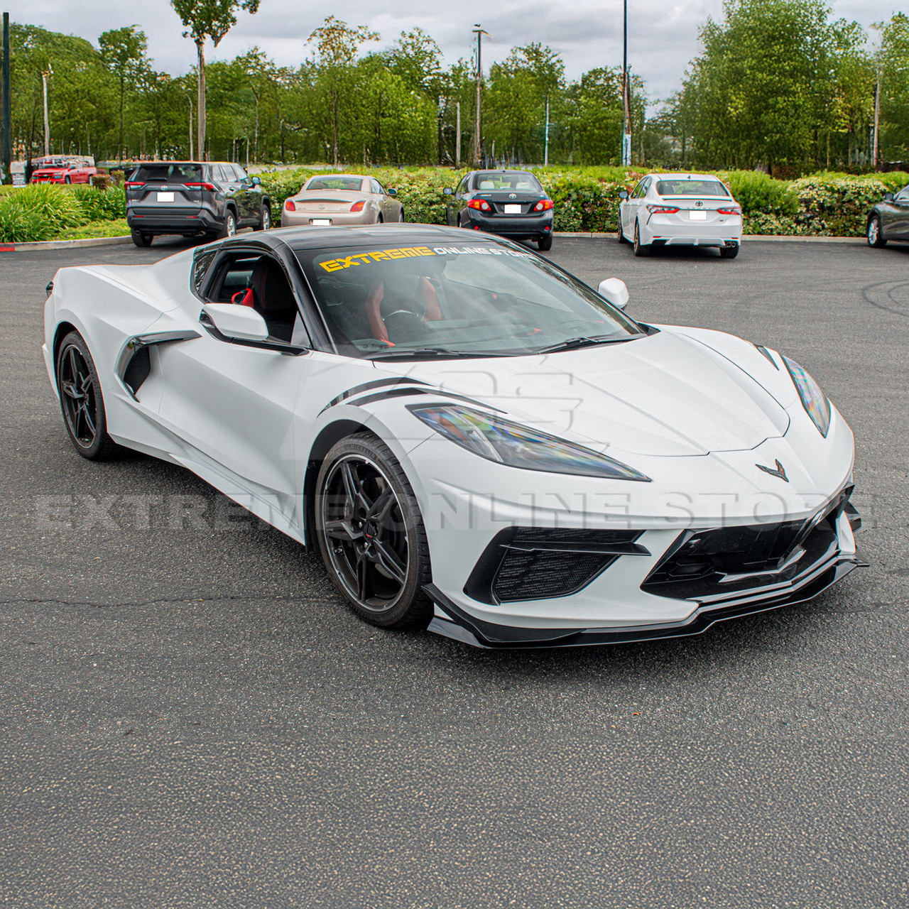 EOS Z07 Style Front Splitter & Carnards - Carbon Flash Metallic