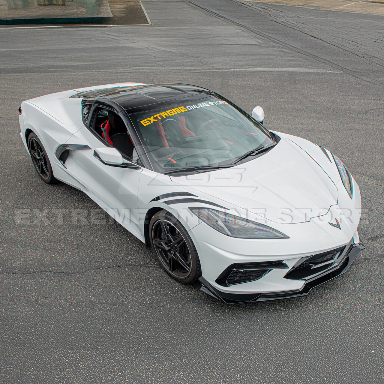 EOS Z07 Style Front Splitter & Carnards - Carbon Flash Metallic