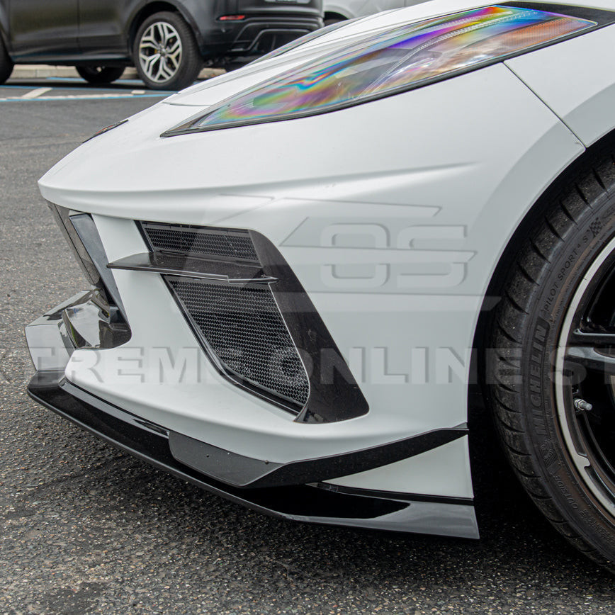 NONA_CORVETTE フォーム EOS Z07 Style Front Splitter & Carnards - Carbon Flash Metallic