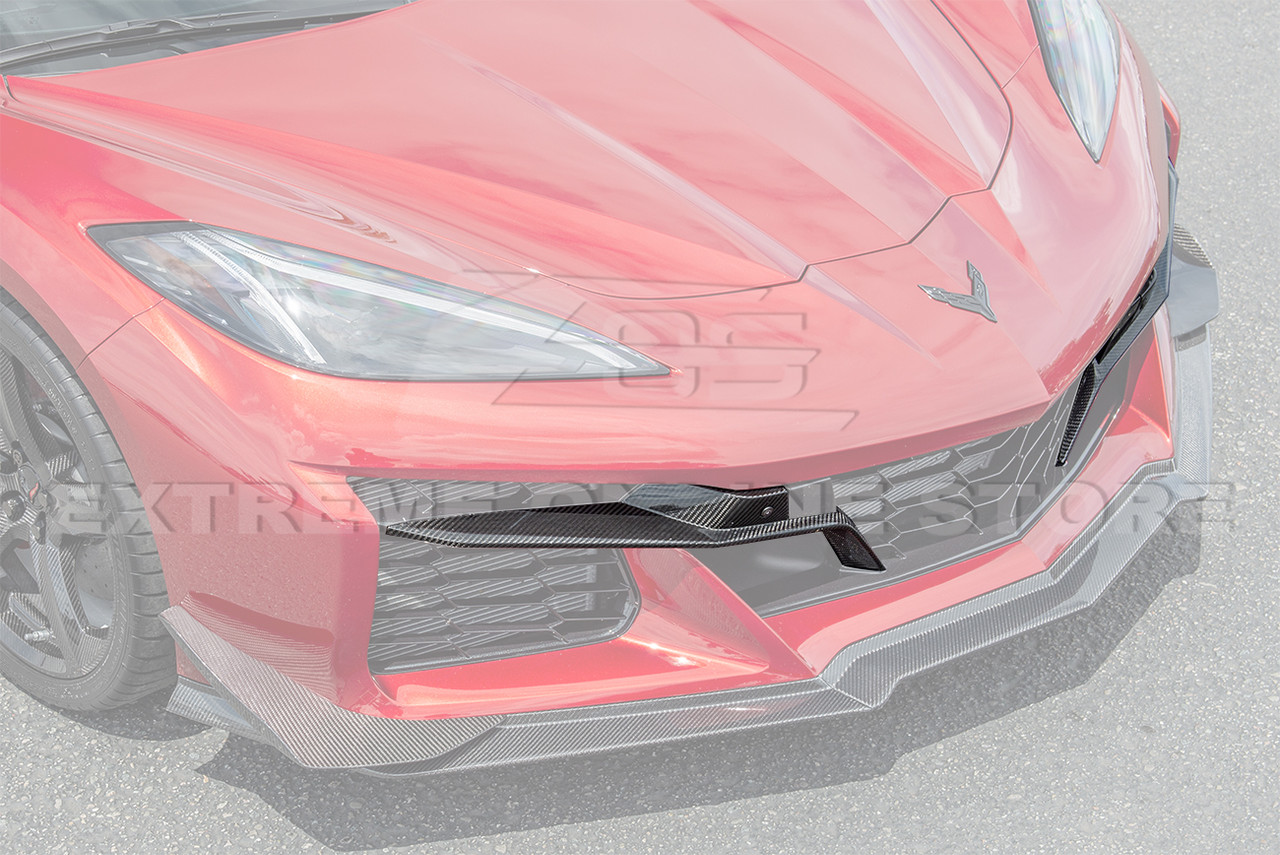 EOS Front Grill Guard Covers - Carbon Fiber - C8 Corvette Z06