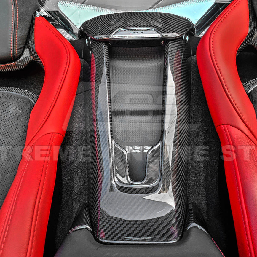 EOS Waterfall Center Console - Carbon Fiber - C8 Corvette (GRILL-514-BKCF)