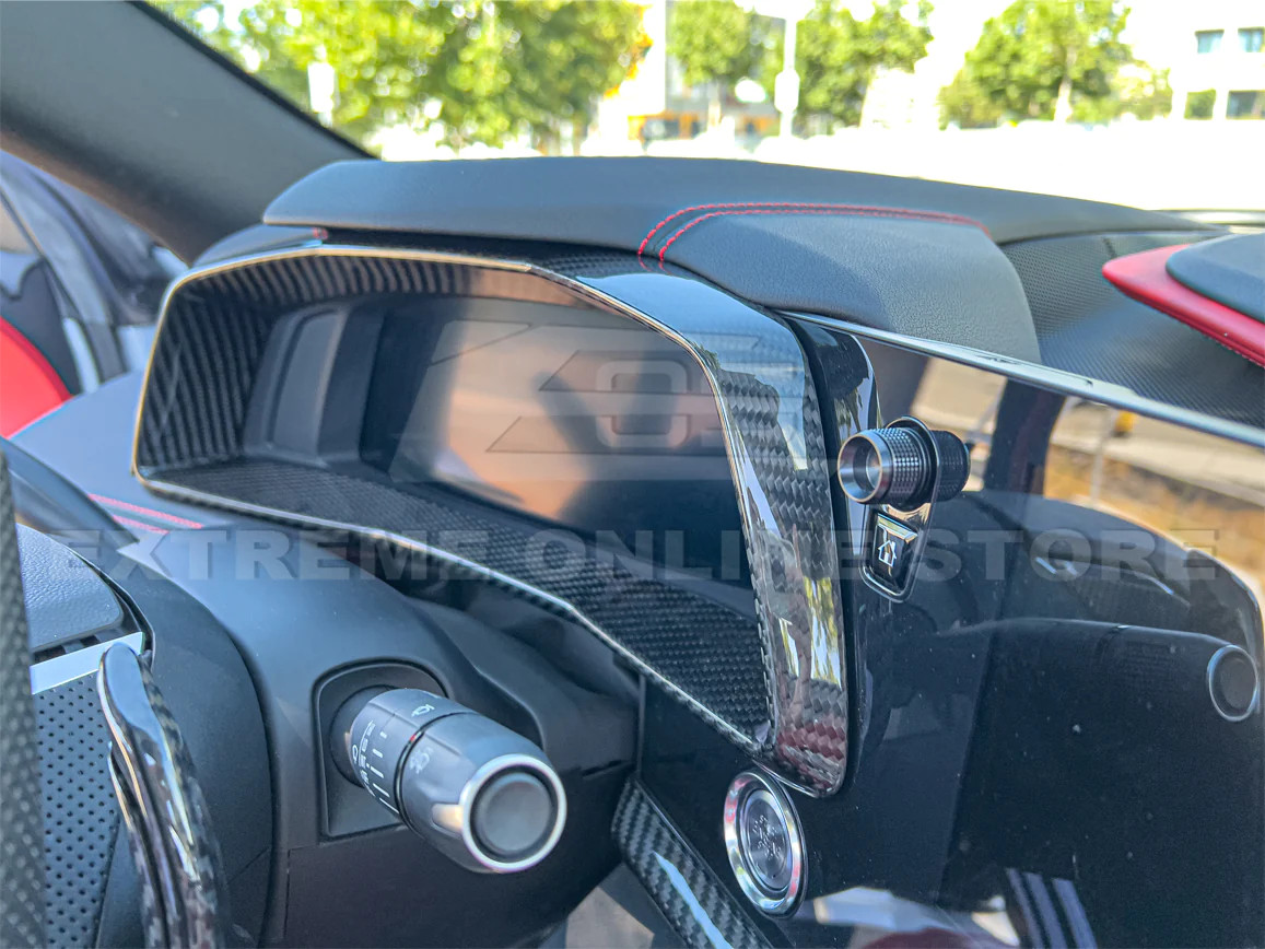 EOS Gauge Cluster Cover - Carbon Fiber - C8 Corvette (VENT-555-BKCF)