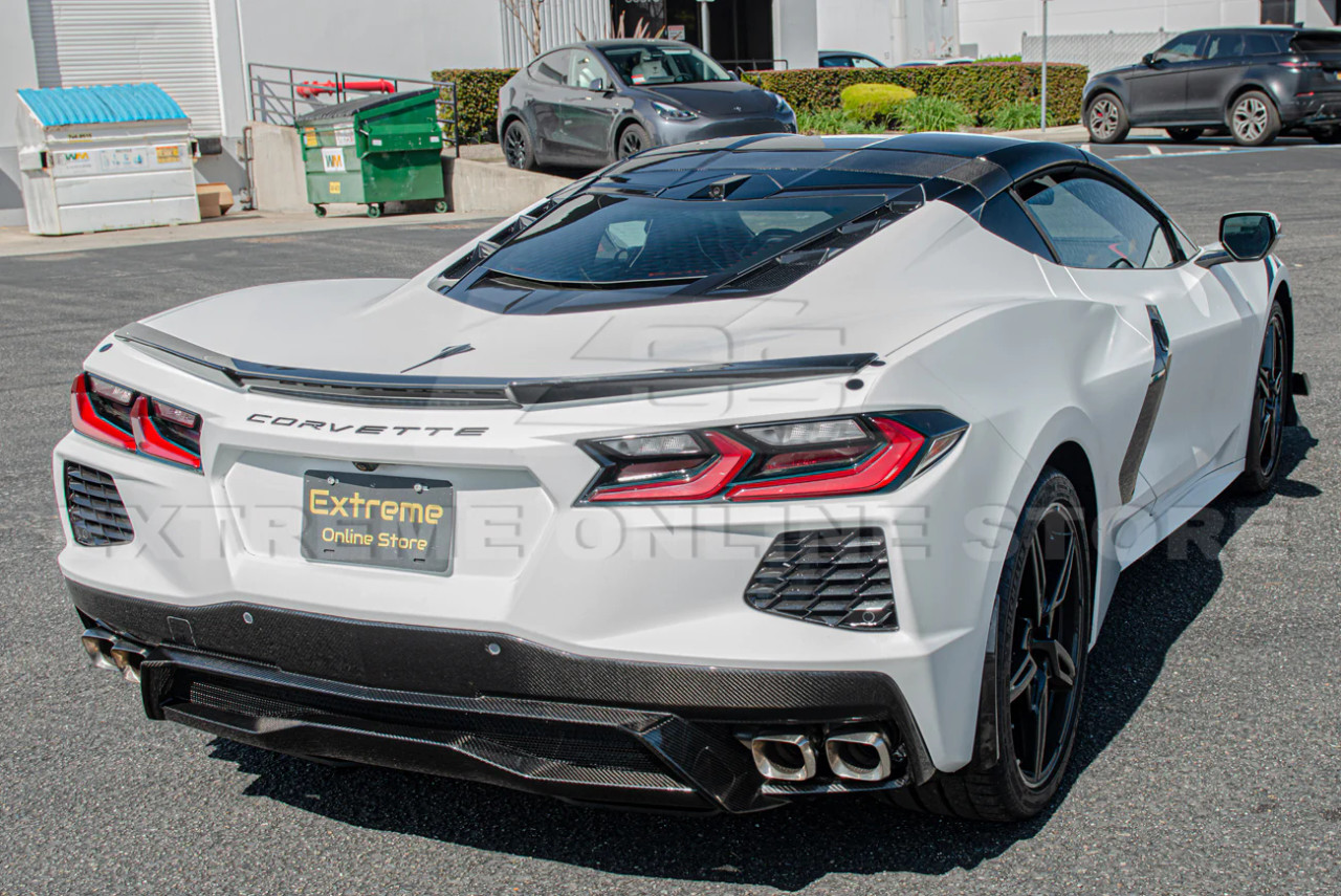 EOS Carbon Fiber Rear Diffuser - C8 Corvette (DIFF-598-BKCF)