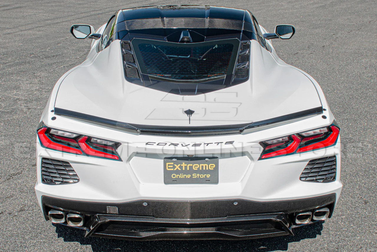 EOS Carbon Fiber Rear Diffuser - C8 Corvette (DIFF-598-BKCF)