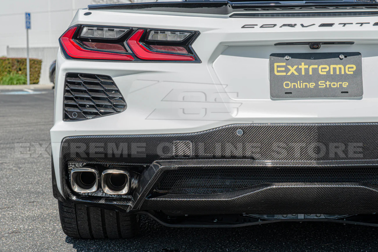 EOS Carbon Fiber Rear Diffuser - C8 Corvette (DIFF-598-BKCF)