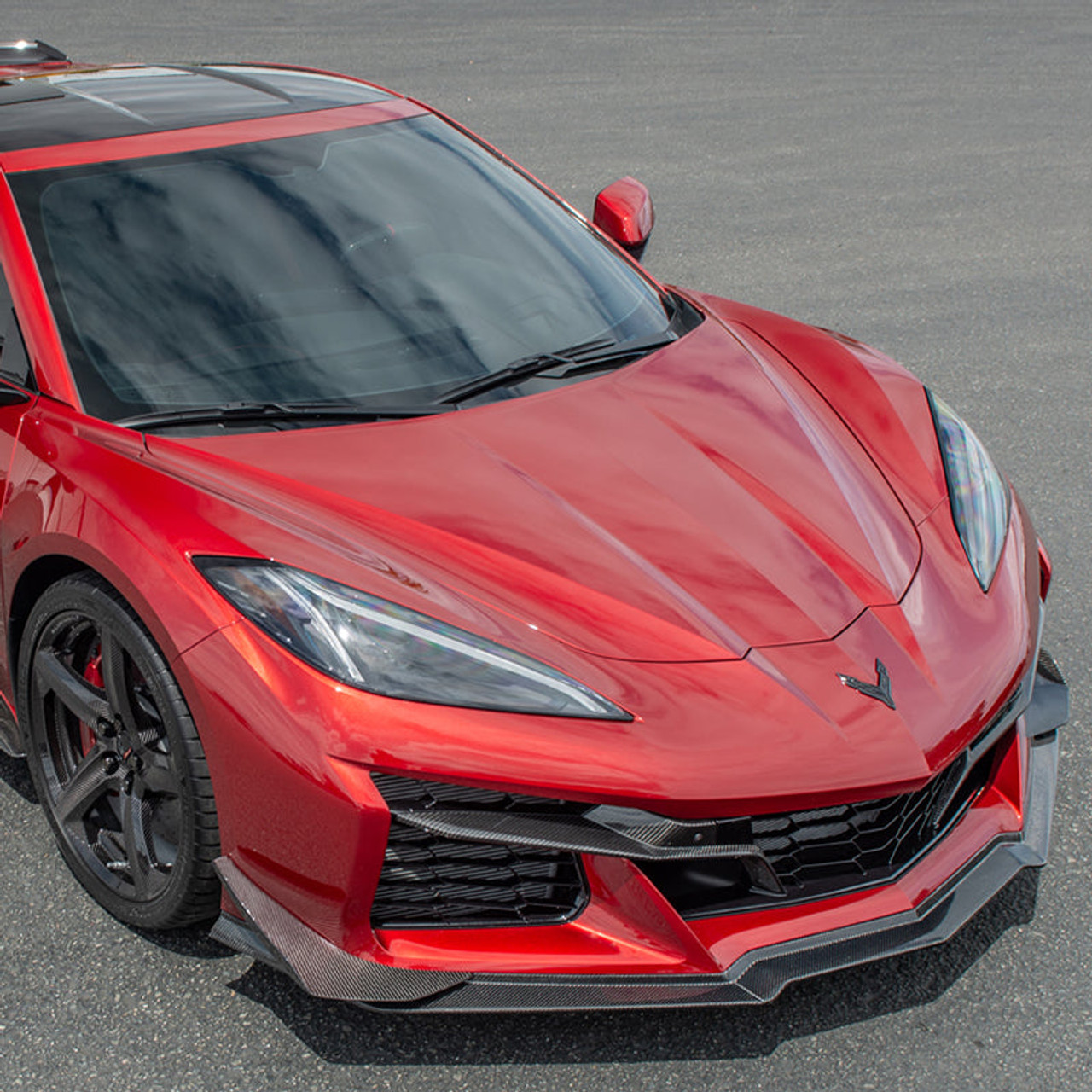 EOS Front Splitter & Carnards Z07 Package - Carbon Fiber - C8 Corvette Z06