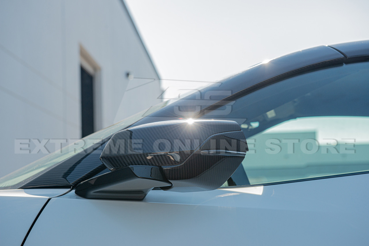 EOS Mirror Covers Lower - Carbon Fiber - C8 Corvette (MC-600-BKCF)