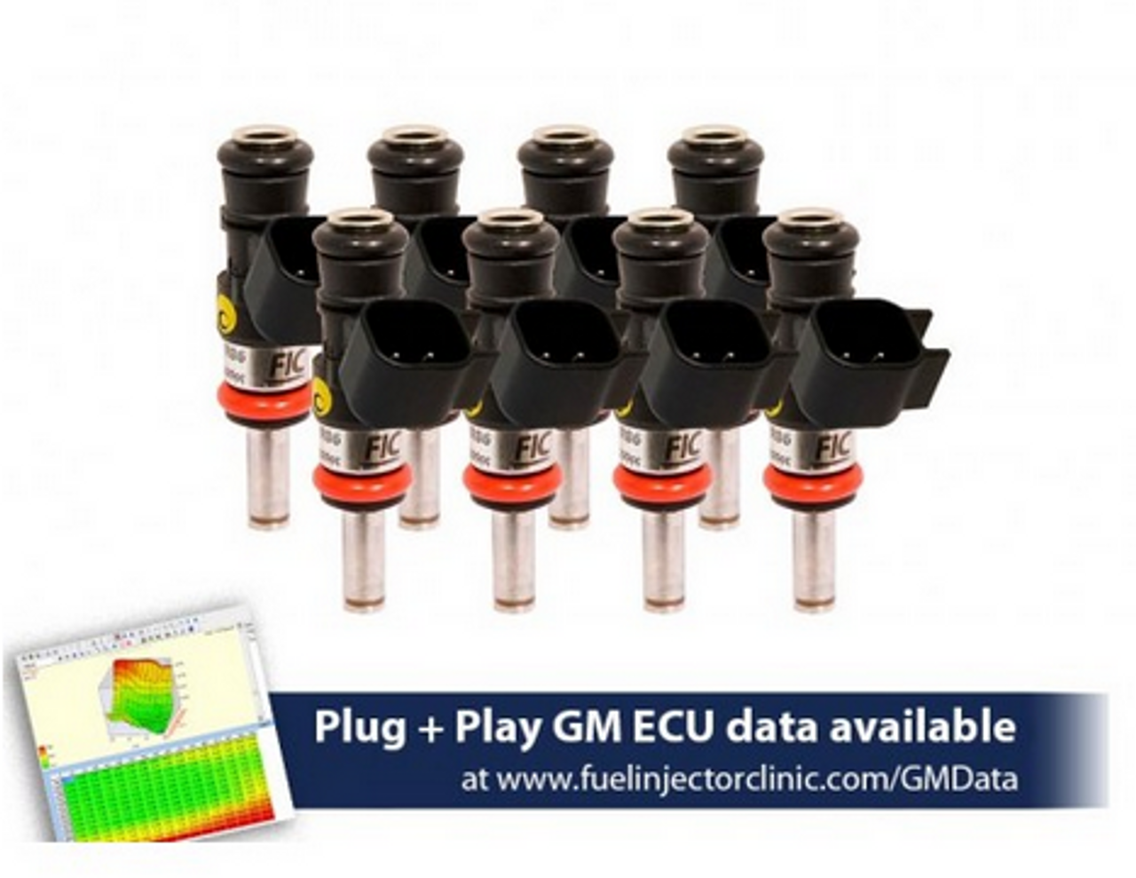 Fuel Injector Clinic 1440cc Injector Set for LS3, LS7, L76, L92, and