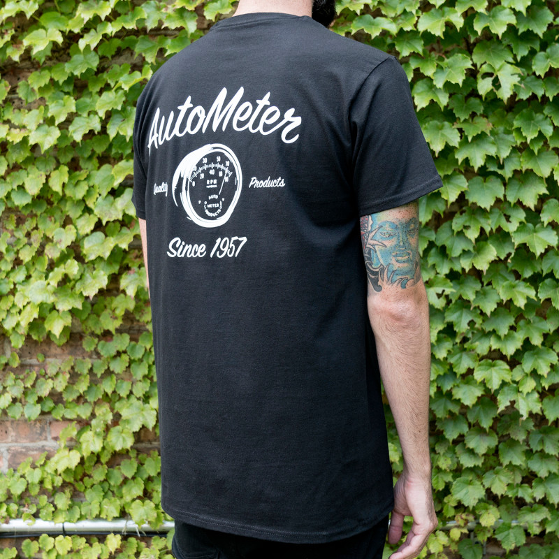 Autometer Vintage T-Shirt Black Large - 0423L