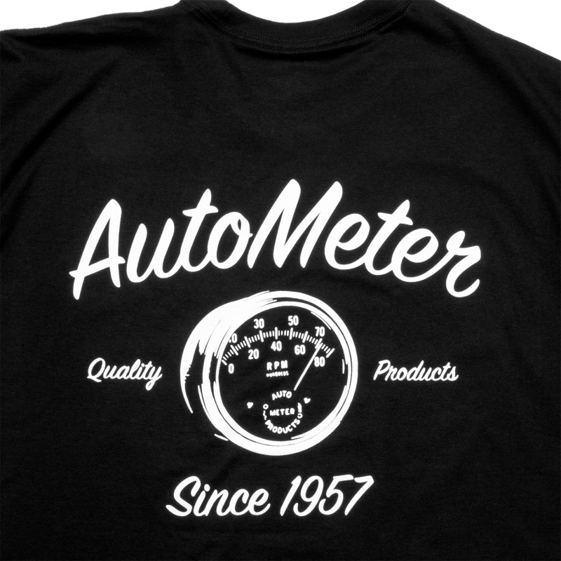 Autometer Vintage T-Shirt Black Large - 0423L