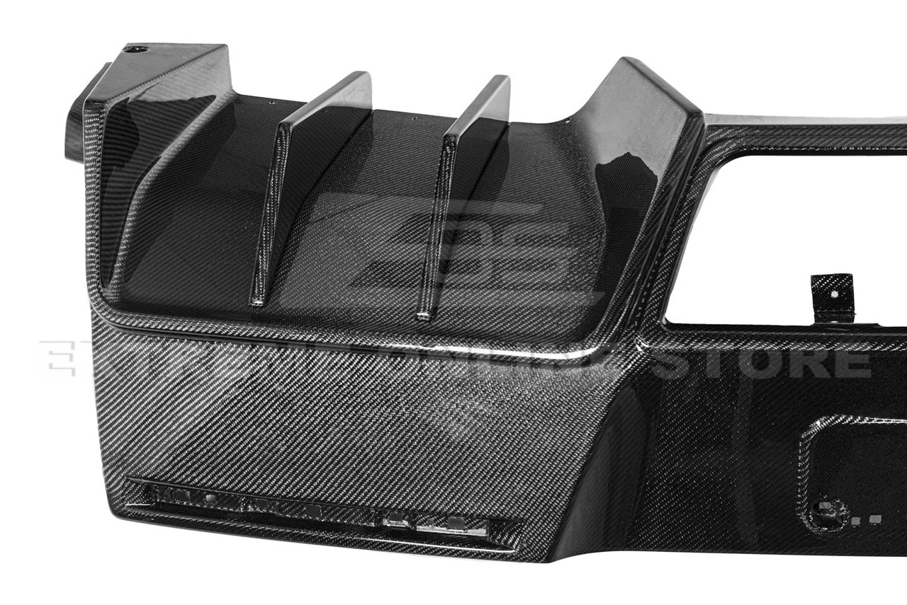 EOS Rear Bumper Diffuser w. Fins - Carbon Fiber - C7 Corvette