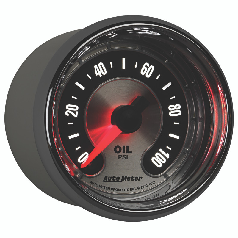 Autometer American Muscle 52mm Full Sweep Electric 0-100 PSI Oil Pressure Gauge - 1253