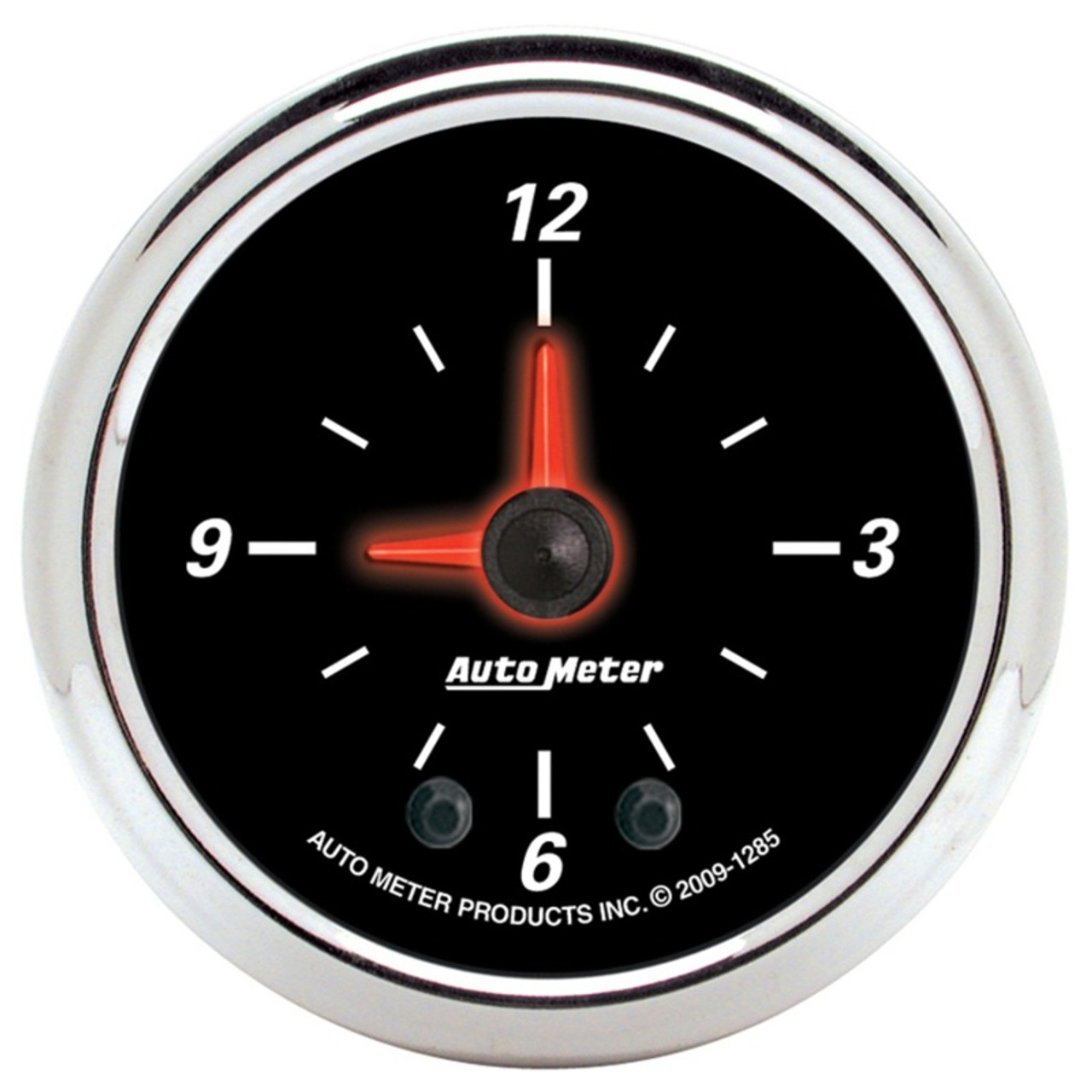Autometer 52mm Full Sweep Electric 12 Hour Clock (Inc 10.5 ft Tubing or Wiring Harness) - 1285