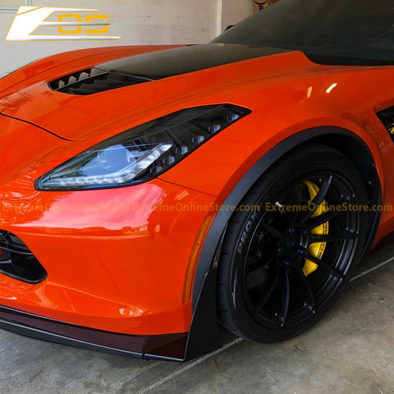 EOS Stage 3 Front Winglets - Carbon Flash - C7 Corvette