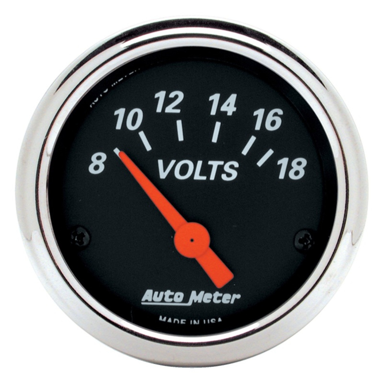 Autometer Designer Black 2 1/16in 18 Volt Electronic Voltage Gauge - 1483