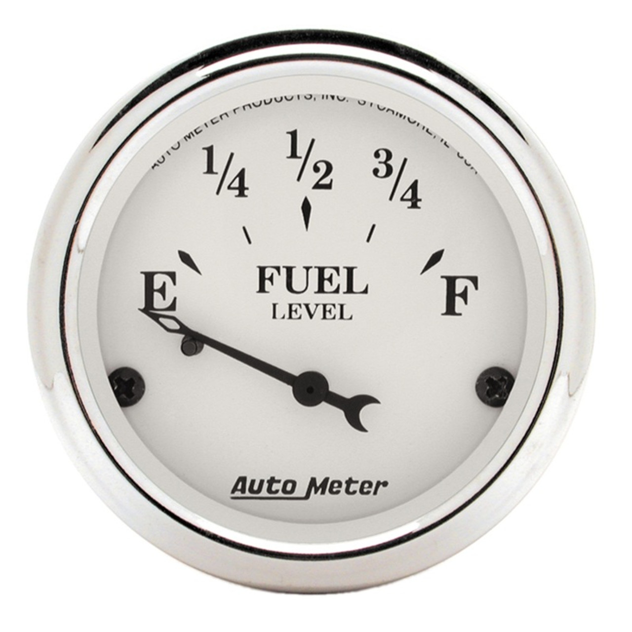 AutoMeter Gauge Fuel Level 2-1/16in. 73 Ohm(e) to 10 Ohm(f) Elec Old Tyme White - 1605