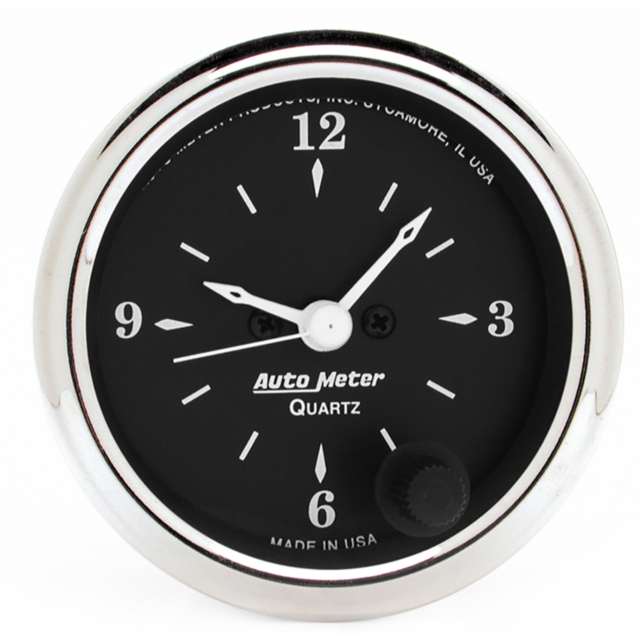 Autometer 52.4mm Clock Quartz Movement w/ Second Hand Gauge - 1785