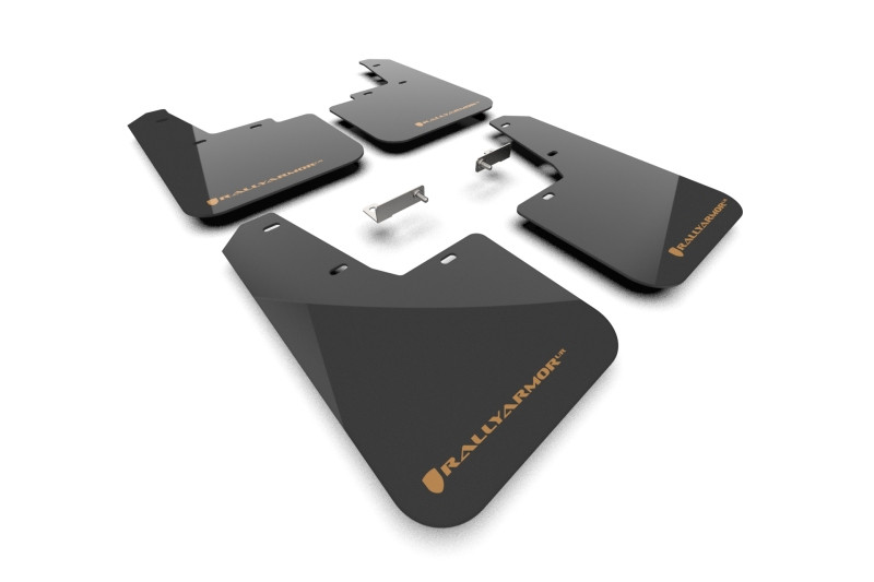 Rally Armor 2026 Subaru Outback Black UR Mud Flap w/Orange Logo - MF136-UR-BLK-WOR Photo - Primary