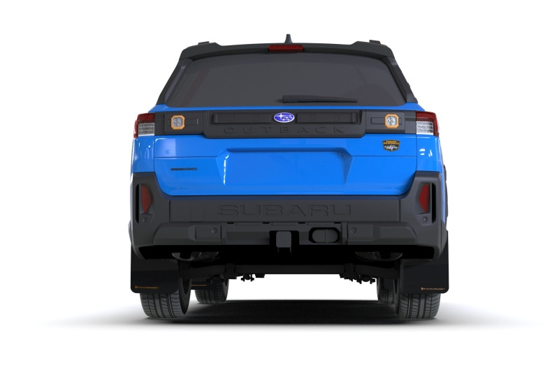 Rally Armor 2026 Subaru Outback Black UR Mud Flap w/Orange Logo - MF136-UR-BLK-WOR User 2