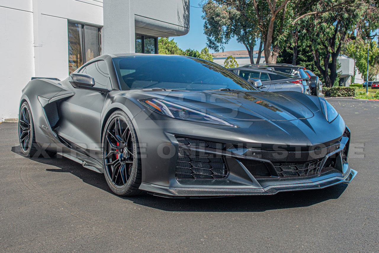 EOS 3 Piece Front Splitter - Carbon Fiber - C8 Corvette Z06