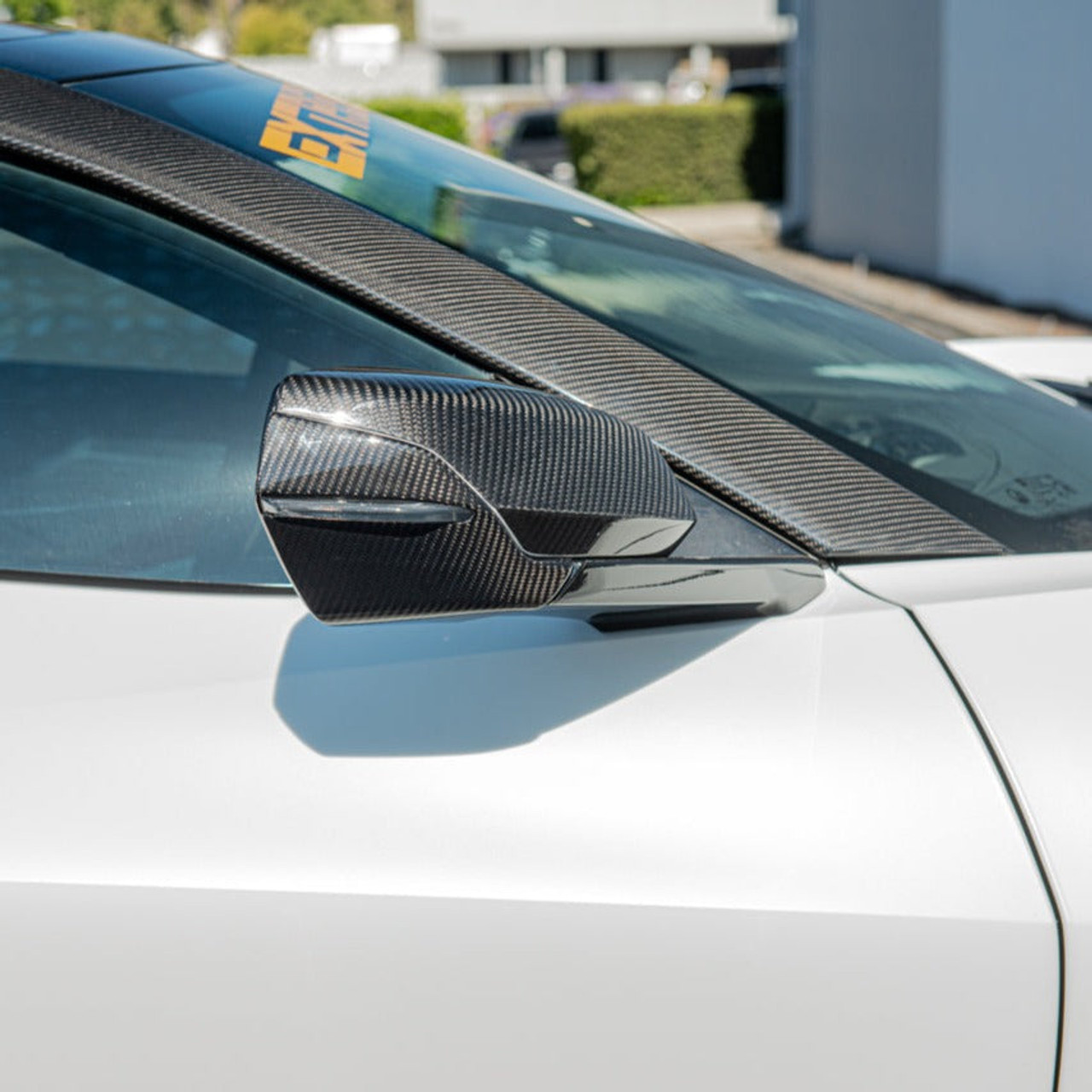 EOS Upper & Lower Mirror Covers - Carbon Fiber - C8 Corvette