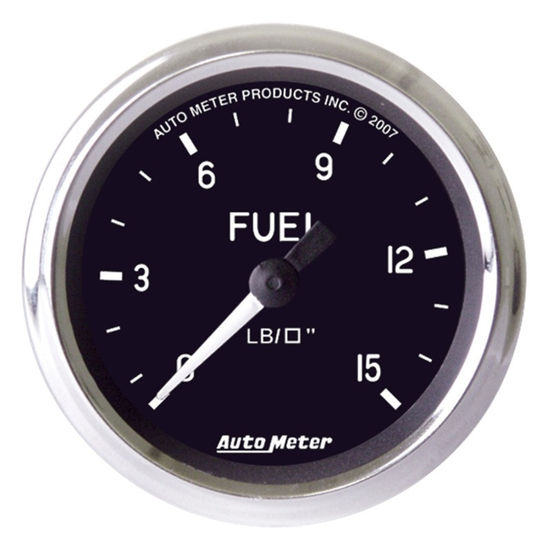 Autometer Cobra 2 inch 0-15 PSI w/ ISO Fuel Pressure Gauge - 201010