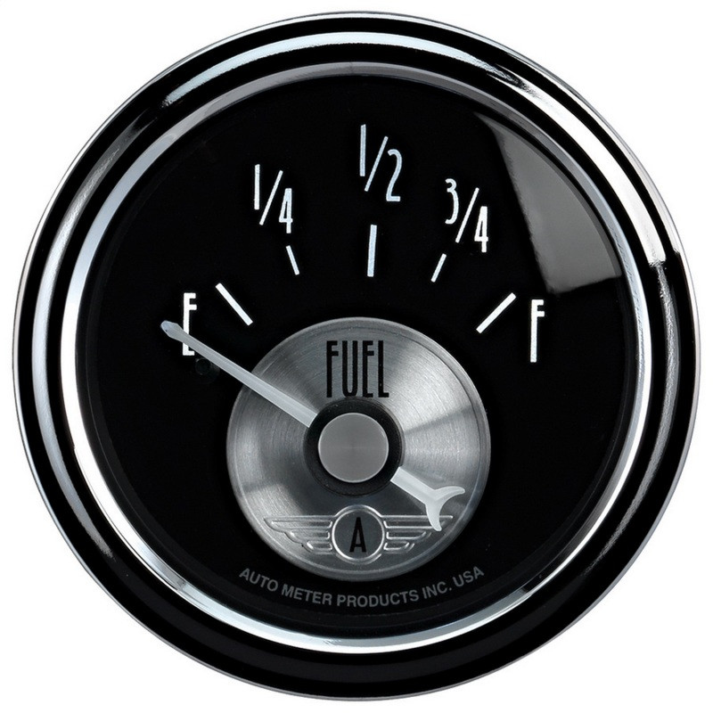 Autometer Prestige Series Black 52mm 0-90OHM Short Sweep Electronic Fuel Level Gauge - 2014