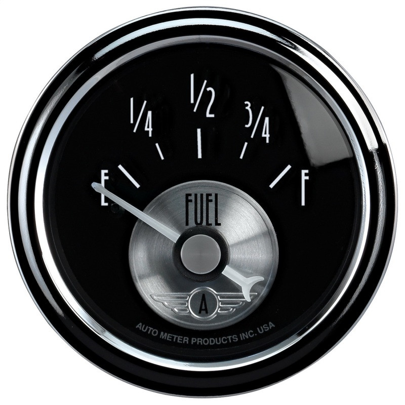 AutoMeter Gauge Fuel Level 2-1/16in. 240 Ohm(e) to 33 Ohm(f) Elec Prestige Blk. Diamond - 2016