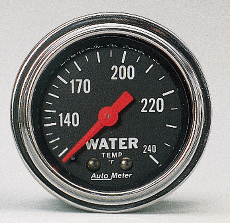 AutoMeter Gauge Water Temp 2-1/16in. 120-240 Deg. F Mechanical Traditional Chrome - 2432