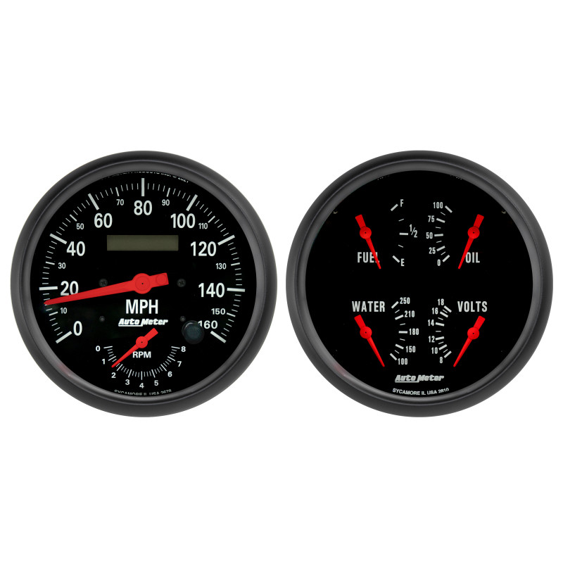 Autometer Z-Series Quad & Tach/Speedo 5in. - 2 Pc. - 2602 Photo - Primary