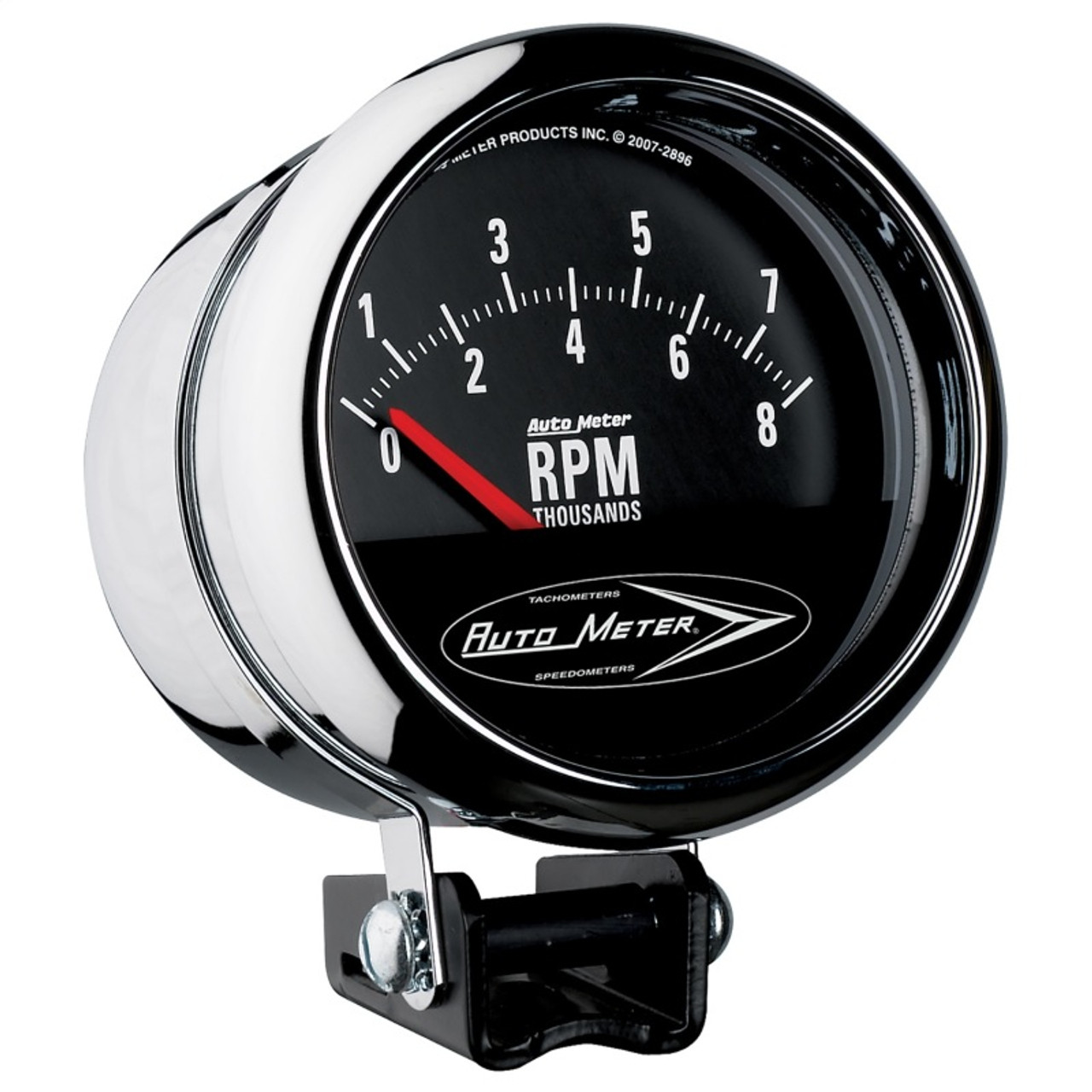 Autometer Traditional Chrome 3-3/4in 8k w/ Retro Short Sweep Tachometer - 2897