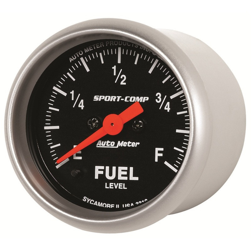 Autometer Sport Comp 52mm Full Sweep Electronic Fuel Level Programmable Empty-Full Range Gauge - 3310