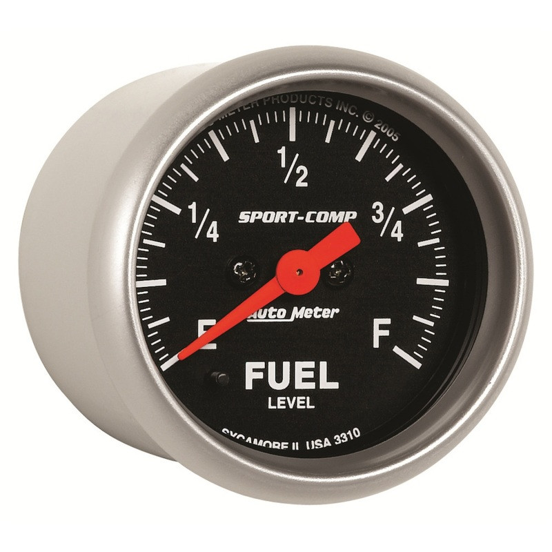 Autometer Sport Comp 52mm Full Sweep Electronic Fuel Level Programmable Empty-Full Range Gauge - 3310