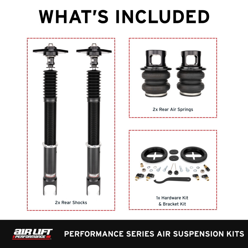 Air Lift Performance 09-13 Infiniti G37 / 09-20 Nissan 370z Rear Air Suspension Kit - 76510 Photo - out of package