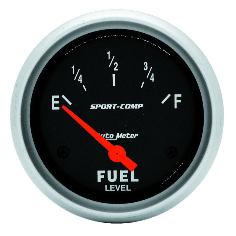 AutoMeter Gauge Fuel Level 2-5/8in. 0 Ohm(e) to 90 Ohm(f) Elec Sport-Comp - 3514