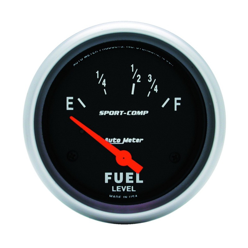 AutoMeter Gauge Fuel Level 2-5/8in. 16 Ohm(e) to 158 Ohm(f) Elec Sport-Comp - 3518