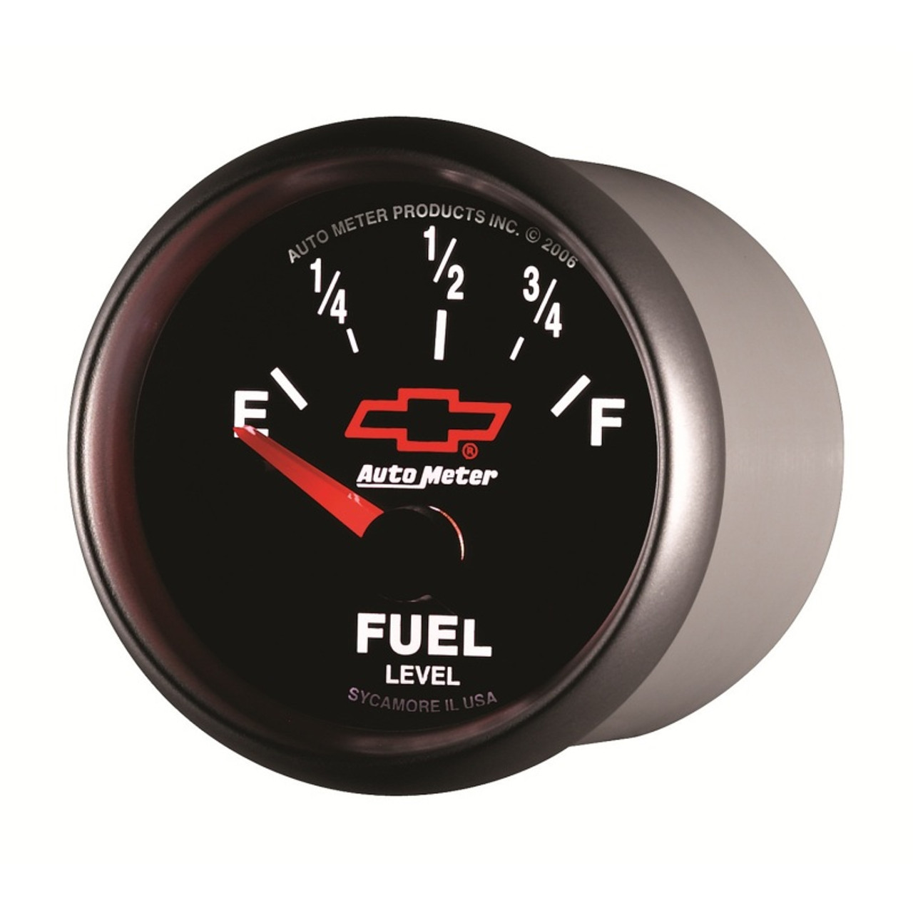 Autometer GM Bowtie Black 2-1/16 Fuel Level, 0-90 , Air-Core 8-18V - 3613-00406