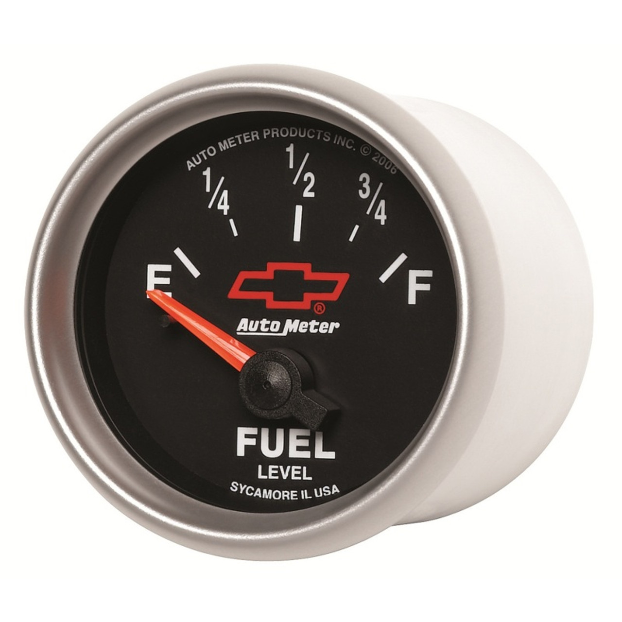 Autometer GM Bowtie Black 2-1/16 Fuel Level, 0-90 , Air-Core 8-18V - 3613-00406