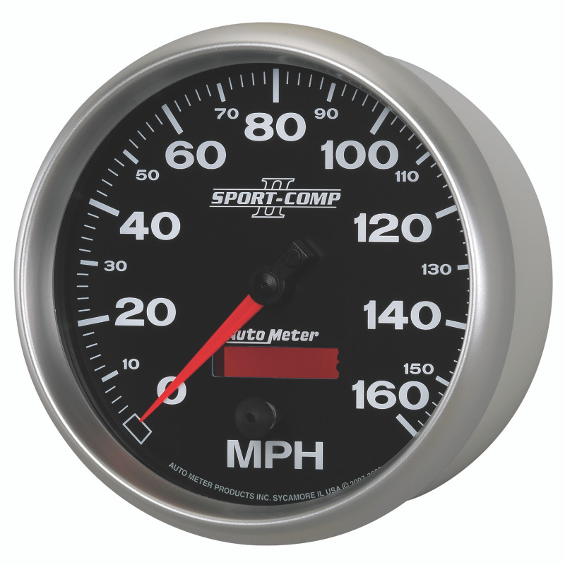 Autometer Sport-Comp II 5 inch 0-160MPH Electronic Programmable Speedometer - 3689