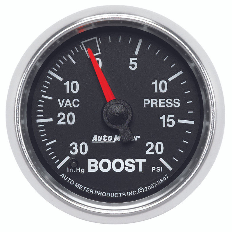 Autometer GS 52mm 30 in Hg/20 psi Mechanical Vacuum/Boost Gauge - 3807