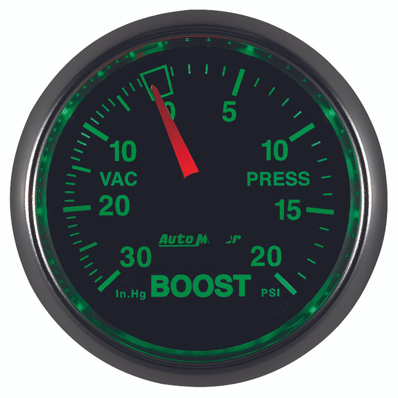 Autometer GS 52mm 30 in Hg/20 psi Mechanical Vacuum/Boost Gauge - 3807